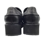 Bottega Veneta Black Intrecciato Woven Leather Platform Loafers