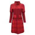 Load image into Gallery viewer, Chanel Red Tweed Zip Front Coat
