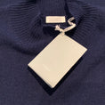 Load image into Gallery viewer, Malo Navy Cashmere Bell Sleeve Sweater

