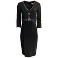 Load image into Gallery viewer, Michael Kors Collection Black 3/4 Sleeve Lace Up Dress
