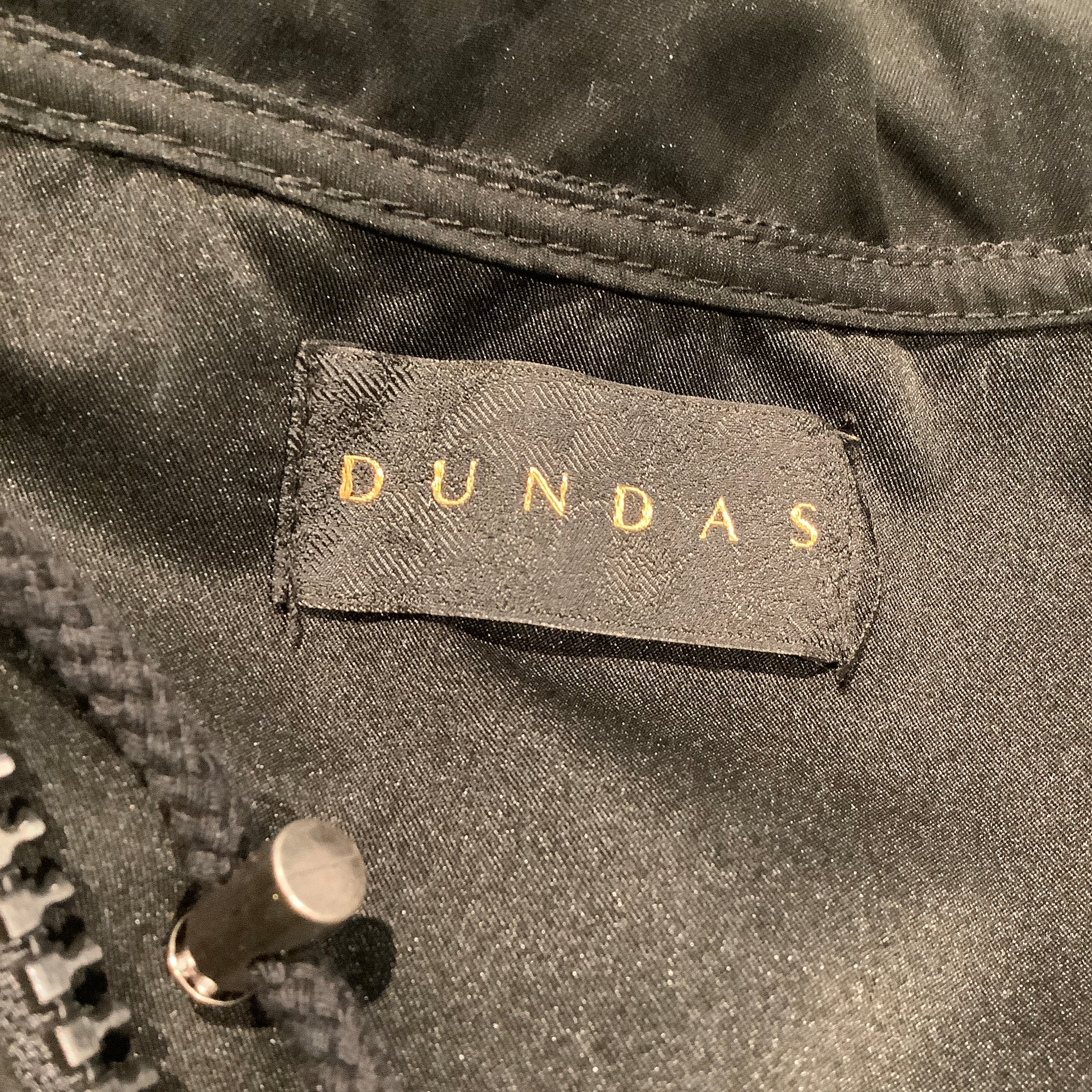 Dundas Black Micro Parka Coat
