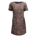 Load image into Gallery viewer, Dolce & Gabbana Burgundy / Grey Jacquard with Belt Cocktail Dress
