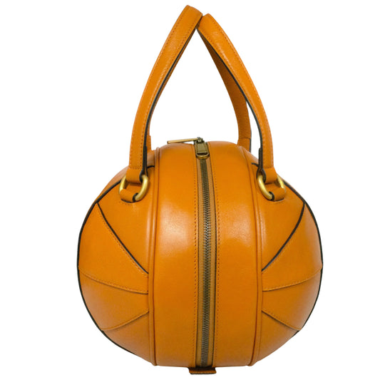 Gucci Tifosa Basketball Orange Leather Tote