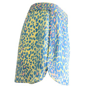 Stella McCartney Blue / Pink Multi Leopard Printed Silk Shorts