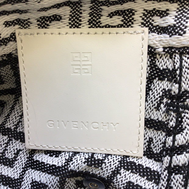 Givenchy White / Black 4G Denim Jacquard Pants