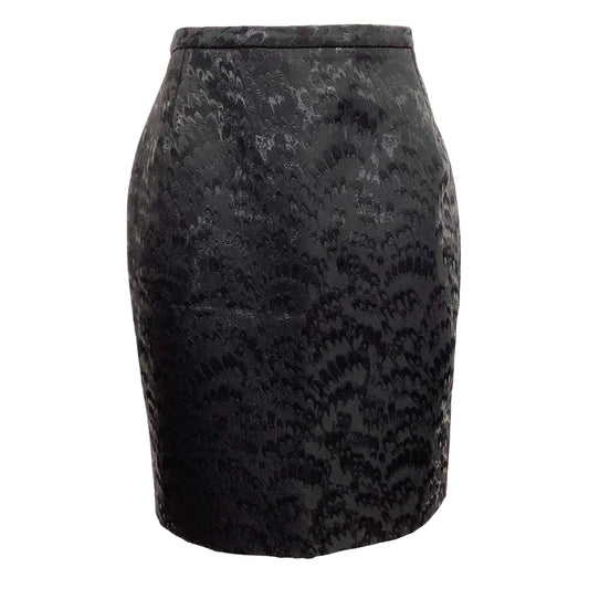 Dolce & Gabbana Black Jacquard Pencil Skirt