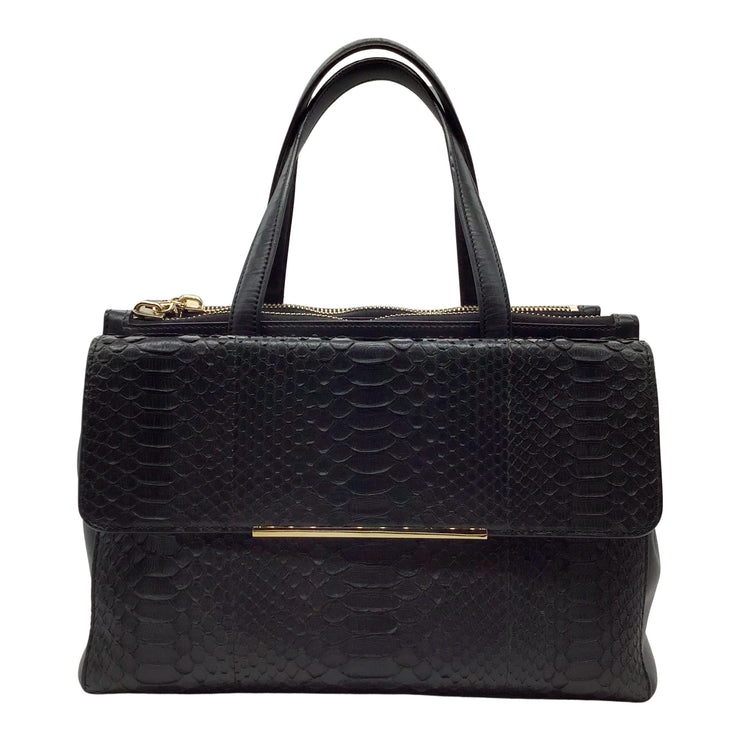 Black and White Python Handbag Purse Designer Doop for Sale in