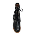 Load image into Gallery viewer, Chanel Black Leather Combat with Brogue Detail Boots/Booties
