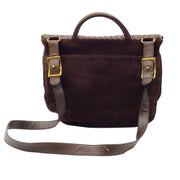 Bottega Veneta Basket with Tassel Brown Suede Leather Shoulder Bag