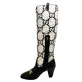 Load image into Gallery viewer, Gucci Natural / Black GG Tweed with Leather Boots/Booties
