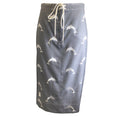 Load image into Gallery viewer, Thom Browne Grey / White Dolphin Embroidered Wool Board Skirt
