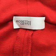 Rosetta Getty Red Stretchy Knit Off-the-shoulder Fitted Night Out Dress