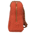 Load image into Gallery viewer, Chanel Boucle 2020 Bright Coral Knit Shoulder Bag
