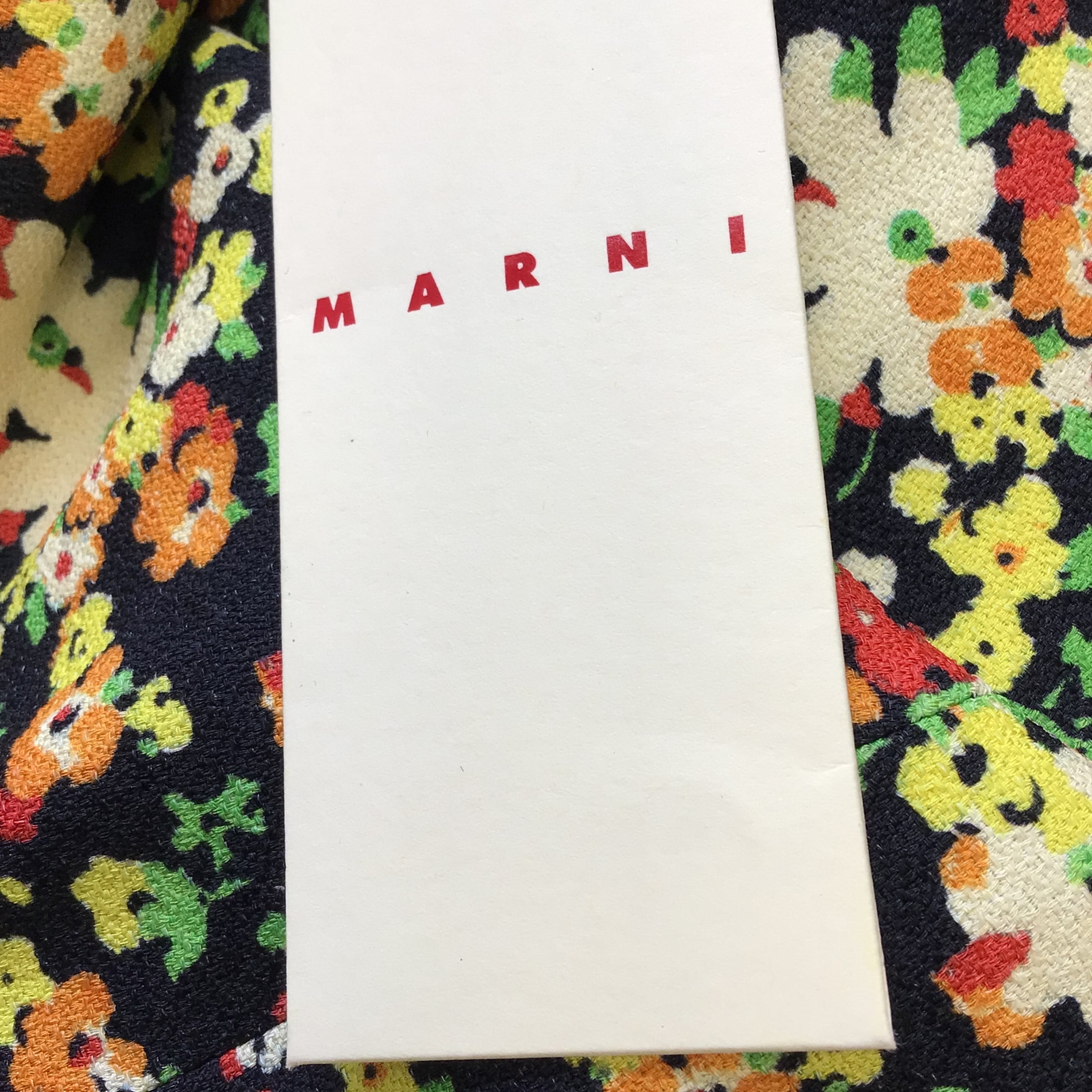 Marni Black Multi Lovers Prairie Sable Floral Printed Sleeveless Cowl Neck Crepe Blouse
