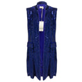Load image into Gallery viewer, P.A.R.O.S.H. Blue Sequined Hand Embroidered Vest
