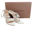 Load image into Gallery viewer, Gianvito Rossi White Patent Ecylpse Strappy Sandals
