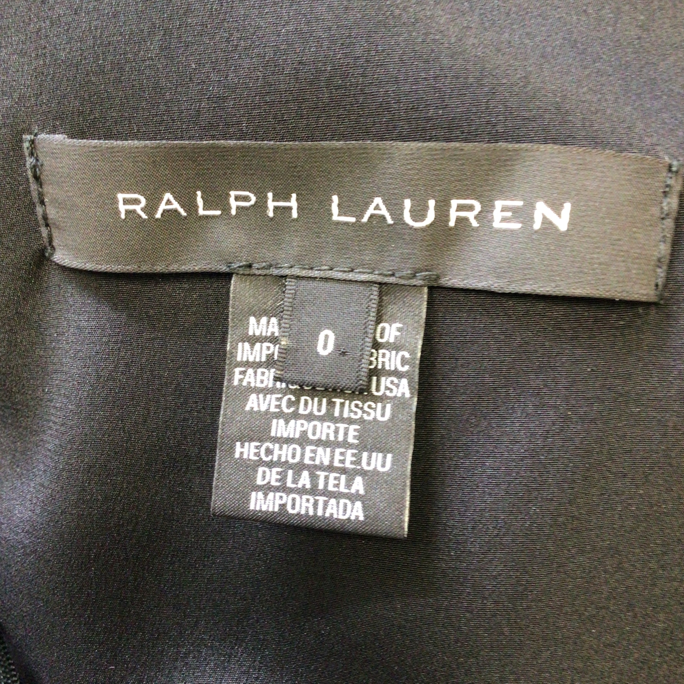 Ralph Lauren Black Label Black Flutter Sleeved Crepe Mini Dress