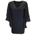 Load image into Gallery viewer, Ralph Lauren Black Label Black Flutter Sleeved Crepe Mini Dress

