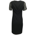 Load image into Gallery viewer, Akris Black Short Sleeved Lace and Wool Cocktail Dress
