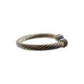 Load image into Gallery viewer, David Yurman Silver Cable Classics Sterling Diamond & Dyed Chalcedony Bracelet

