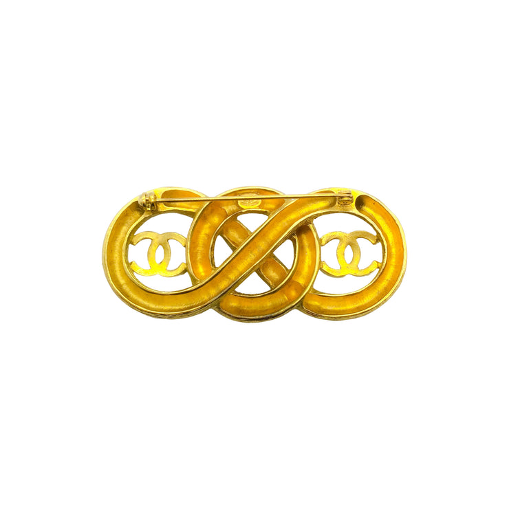 Chanel Gold Cruise 1995 Cc Infinity Brooch