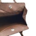 Load image into Gallery viewer, Roberta di Camerino Brown Suede and Ostrich Skin Leather Double Top Handle Satchel Handbag
