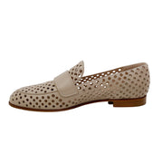 Gianvito Rossi Mousse Thierry Classic Perforated Loafer Flats