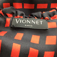 Load image into Gallery viewer, Vionnet Paris Red and Black Long Sleeved Silk Blouse
