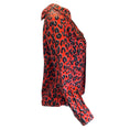 Load image into Gallery viewer, Louis Vuitton x Stephen Sprouse Red / Navy Blue Leopard Printed Blouse

