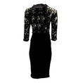 Load image into Gallery viewer, Alexis Black Lace Dress With Navy Blue Ruffled Trim
