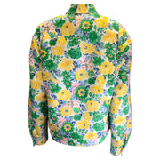 Plan C Green Multi Floral Printed Boxy Shirt Jacket