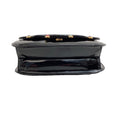 Load image into Gallery viewer, Judith Leiber Foldover with Stone Embellishments Black Patent Leather Clutch

