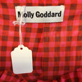 Load image into Gallery viewer, Molly Goddard Red / Pink Long Sleeved Gingham Mesh Midi Dress
