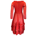 Load image into Gallery viewer, Molly Goddard Red / Pink Long Sleeved Gingham Mesh Midi Dress

