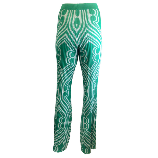 Etro Green / Ivory Lucky Maglia Knit Pants