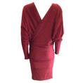 Load image into Gallery viewer, Alexandre Vauthier Red Metallic Glitter Shimmer Long Sleeved Stretchy Cocktail Dress
