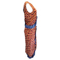 Load image into Gallery viewer, Marni Red / Blue Multi Metropolis Print Sleeveless Silk Crepe Midi Dress
