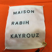 Maison Rabih Kayrouz Orange Open Front Wool Blazer