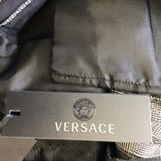 Versace Black / White Check Wool Trousers / Pants