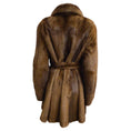 Load image into Gallery viewer, Co. Brown Belted Mink-fur Trench Coat
