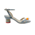 Load image into Gallery viewer, Sophia Webster Multicolor Iridescent Crystal Heel Sandals

