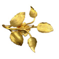 Load image into Gallery viewer, Valentino Gold Crystal Embellished Gilded Rose Brooch
