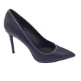 Load image into Gallery viewer, Michael Kors Collection Navy Blue / White Contrast Stitching Pointed Toe Leather Pumps
