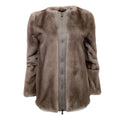 Load image into Gallery viewer, Pologeorgis Grey / Taupe Shirred Mink Coat
