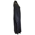 Load image into Gallery viewer, Balenciaga Black / White 2016 Striped Draped Midi Dress
