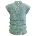 Load image into Gallery viewer, Chanel Blue Green Fantasy Tweed Blouse
