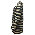 Load image into Gallery viewer, Herno Black / Ivory / Tan Striped Full Zip Mid Length Coat
