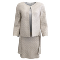 Load image into Gallery viewer, Chanel Grey Silk and Tweed Dress with Jacket 
