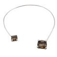 Load image into Gallery viewer, Goossens Paris White Gold and Smokey Quartz Necklace
