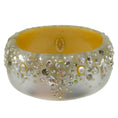Load image into Gallery viewer, Alexis Bittar Silver Large Crystal Bangle Bracelet
